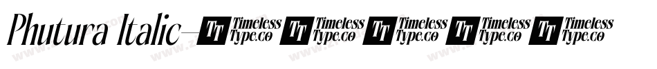 Phutura Italic字体转换